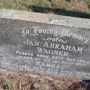 WAGNER Jan Abraham -1964 &amp; Hannah -1976