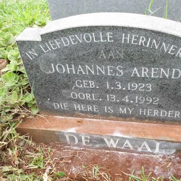 WAAL Johannes Arend, de 1923-1992