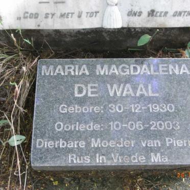 WAAL Maria Magdalena, de 1930-2003