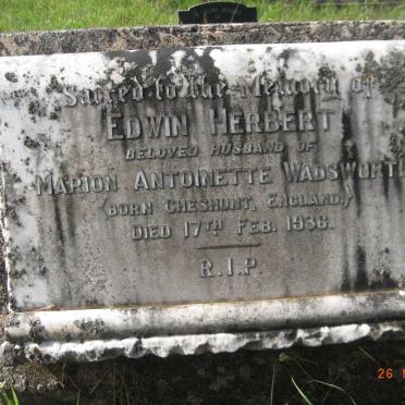 WADSWORTH Edwin Herbert -1936