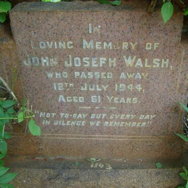 WALSH John Joseph -1944