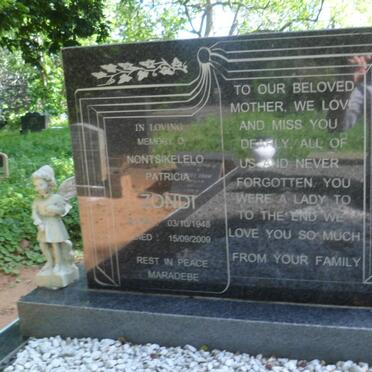 ZONDI Montsikelelo Patricia 1948-2009