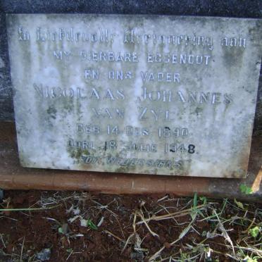 ZYL Nicolaas Johannes, van 1890-1948