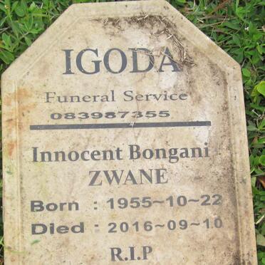 ZWANE Innocent Bongani 1955-2016