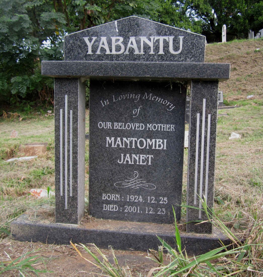YABANTU Mantombi Janet 1924-2001
