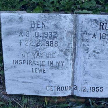 ? Ben 1932-1988 &amp; Riana 1934-