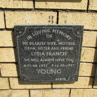 YOUNG Lydia Francis 1931-1997