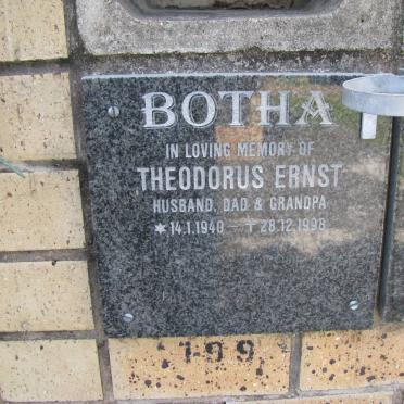 BOTHA Theodorus Ernst 1940-1998