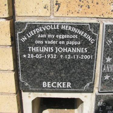 BECKER Theunis Johannes 1932-2001