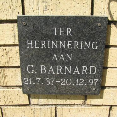 BARNARD G. 1937-1997