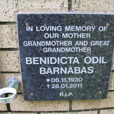 BARNABAS Benidcta Odil 1930-2011