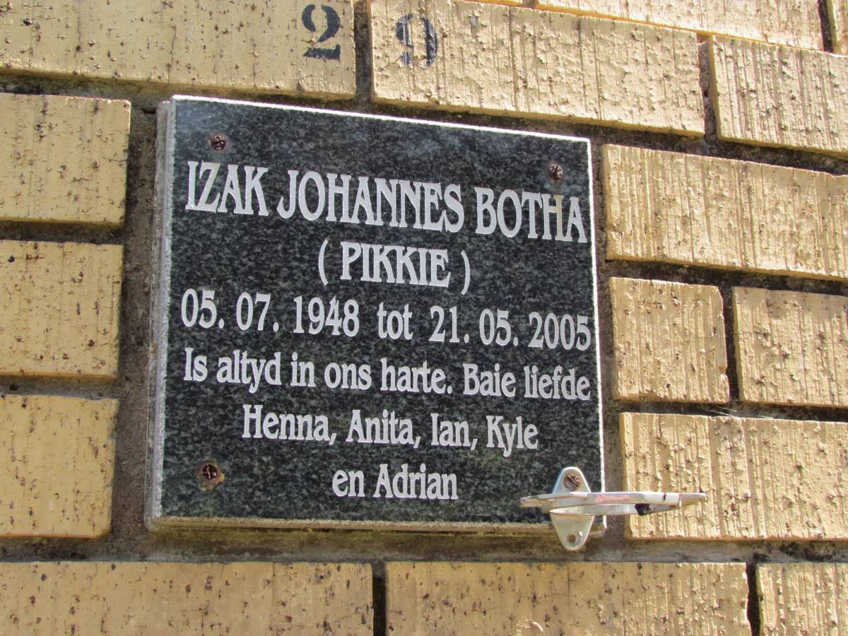 BOTHA Izak Johannes 1948-2005