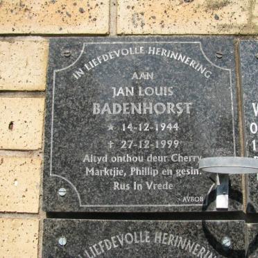 BADENHORST Jan Louis 1944-1999