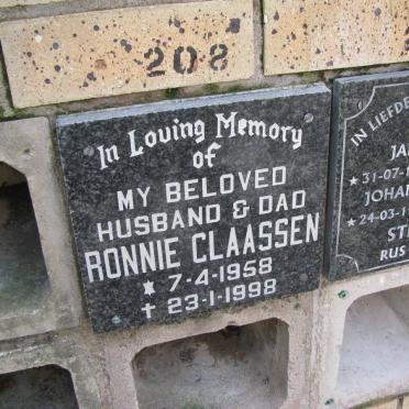 CLAASSEN Ronnie 1958-1998