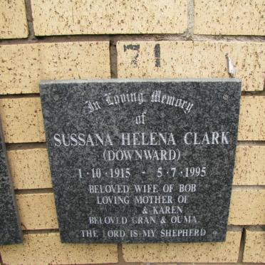 CLARK Susanna Helena nee DOWNWARD 1915-1995