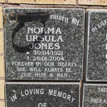 JONES Norma Ursula 1921-2004