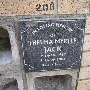 JACK Thelma Myrtle 1919-2001