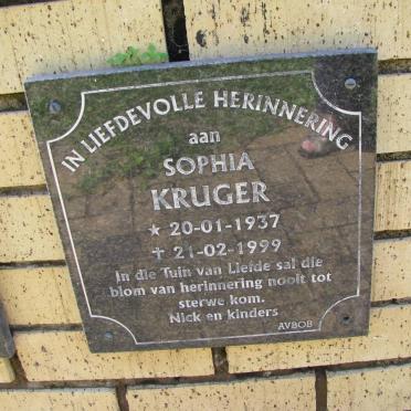 KRUGER Sophia 1937-1999