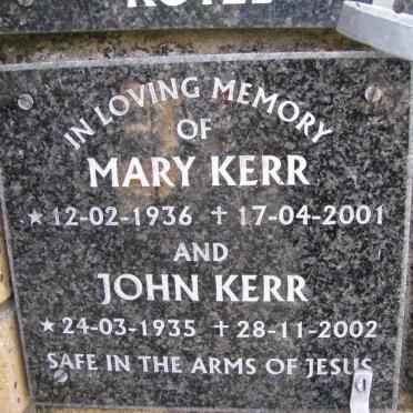 KERR John 1935-2002 &amp; Mary 1936-2001