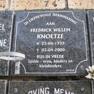 KNOETZE Frederick Willem 1933-2000