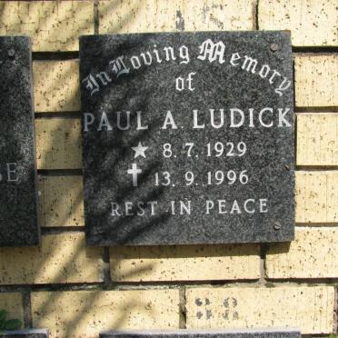LUDICK Paul A. 1929-1996