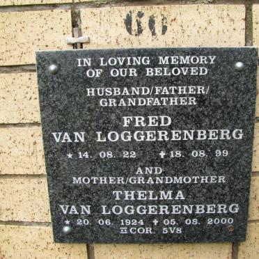 LOGGERENBERG Fred, van 1922-1999 &amp; Thelma 1924-2000