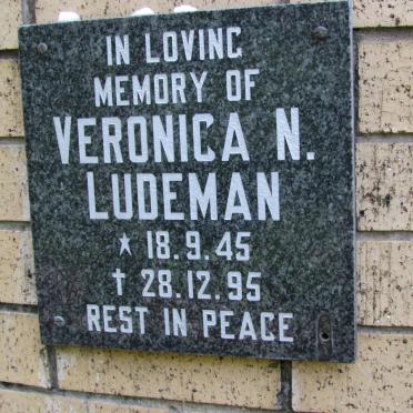 LUDEMAN Veronica N. 1945-1995