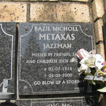 METAXAS Bazil Nicholl 1918-2000