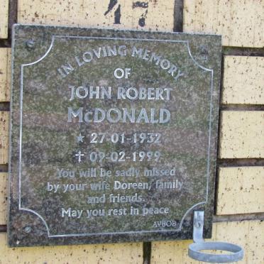 McDONALD John Robert 1932-1999