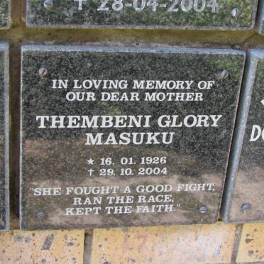 MASUKU Thembeni Glory 1926-2004
