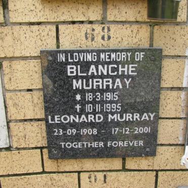 MURRAY Leonard 1908-2001 &amp; Blanche 1915-1995