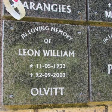 OLVITT Leon William 1933-2003