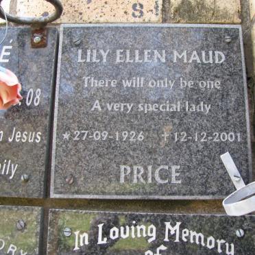 PRICE Lily Ellen 1926-2001