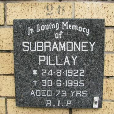PILLAY Subramoney 1922-1995