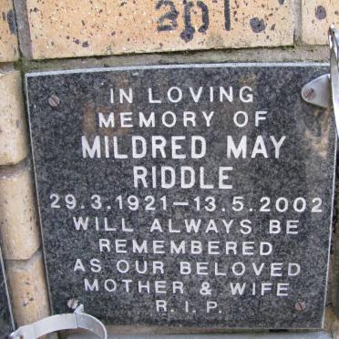 RIDDLE Mildred May 1921-2002