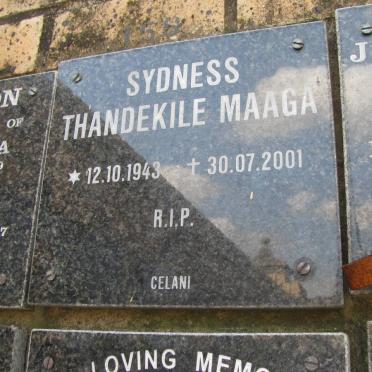 SYDNESS Thandekile Maaga 1943-2001