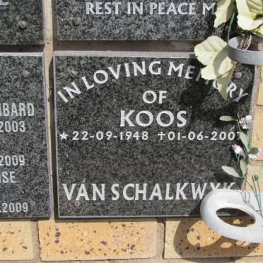 SCHALKWYK Koos, van 1948-2007