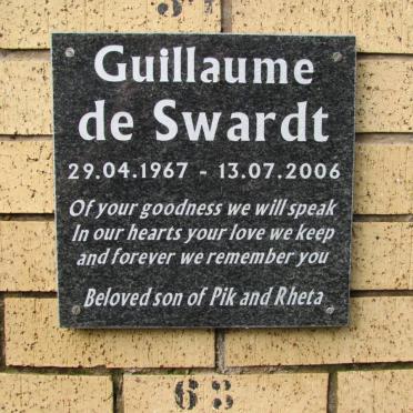 SWARDT Guillaume, de 1967-2006