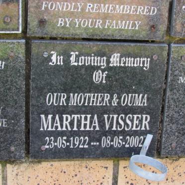 VISSER Martha 1922-2002