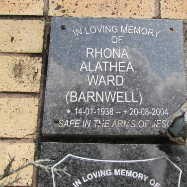 WARD Rhona Alatea nee BARNWELL 1938-2004