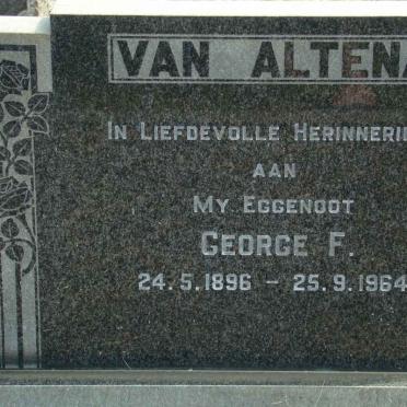 ALTENA George F., van 1896-1964