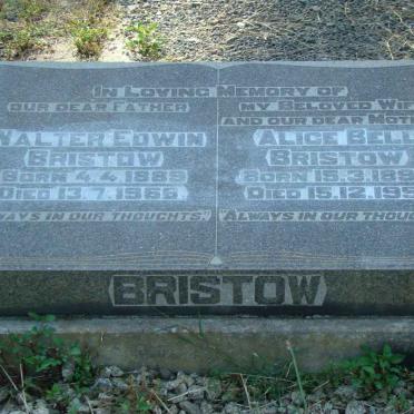 BRISTOW Walter Edwin 1889-1968 &amp; Alice Bell 1890-1951