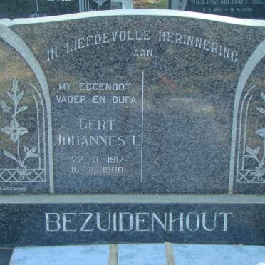BEZUIDENHOUT Gert Johannes C. 1917-1980