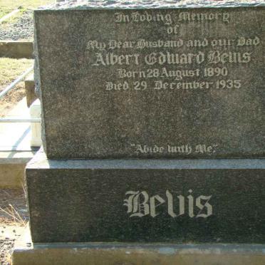 BEVIS Albert Edward 1890-1935