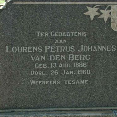 BERG Lourens Petrus Johannes, van den 1886-1960