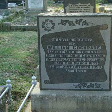 COCHRANE William 1872-1959