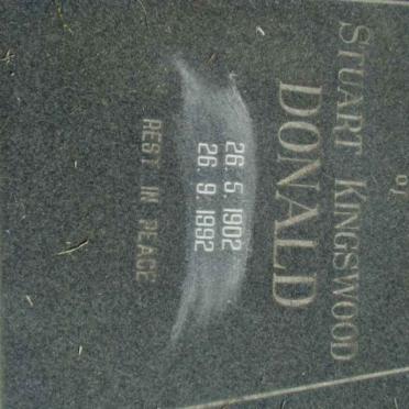 DONALD Stuart Kingswood 1902-1992