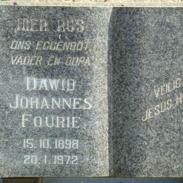 FOURIE Dawid Johannes 1898-1972