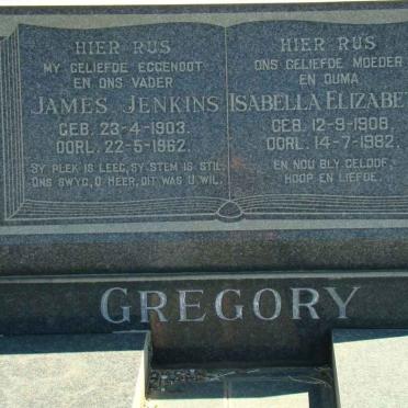 GREGORY James Jenkins 1903-1962 &amp; Isabella Elizabeth 1908-1982