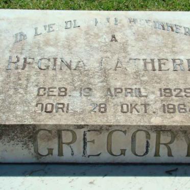GREGORY Regina Catherine 1925-1964